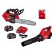 Milwaukee M18 FUEL 120 MPH 500 CFM 18V Brushless Cordless Handheld Blower w/ Top Handle Chainsaw, (2) 6.0 Ah Batteries, Charger