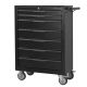 Busdays 24 in. 7-Drawer Rolling Tool Chest Cabinet,Large Capacity Metal Toolbox with Wheels and Cylinder Locking, Workshop-Black