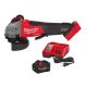 Milwaukee M18 FUEL 18V Lith-Ion Brushless Cordless 4-1/2 in. /5 in. Grinder w/Paddle Switch w/ FORGE 8. 0Ah Battery & Charger