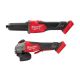 Milwaukee M18 FUEL 18V Lith-Ion Brushless Cordless 1/4 in. Braking Die Grinder Slide Switch and M18 Grinder w/ Paddle Switch