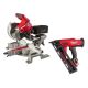 Milwaukee M18 FUEL 18V Lithium-Ion Brushless Cordless 7-1/4 in. Dual Bevel Sliding Compound Miter Saw w/ 15-Gauge Finish Nailer