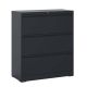 Damodpoy 15.75 in. W 3 Drawer Metal File Cabinet with Lock, Black Filing Cabinets, Tool Chests