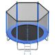 SKYSHALO Outdoor Trampoline, 8 ft. Round Recreational Trampoline with Enclosure Net, Max 265 lbs. Capacity for Kids & Adults