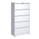 Damodpoy 15.75 in. W 5 Drawer Metal Lateral File Cabinet with Lock, White Filing Cabinets, Tool Chests