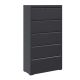 Damodpoy 15.75 in. W 5 Drawer Metal Lateral File Cabinet with Lock, Black Filing Cabinets, Tool Chests