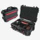 Busdays 19 in. Waterproof Hard Case with Lid Storage Box and Dividers-Black Plastic Precision Instrument Case