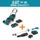 Makita 21 in. 18V X2 (36V) LXT Walk Behind Push Lawn Mower Kit with 4 Batteries (5.0 Ah) with bonus LXT 18V Power Head Kit