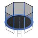 SKYSHALO Outdoor Trampoline, 12 ft. Round Recreational Trampoline with Enclosure Net, ASTM Approved, Heavy Duty Trampolines