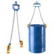 SKYSHALO G80 Chain Drum Lifter with Security Hook, 2200 lbs. Capacity, Carbon Steel Barrel Lifting Sling for Crane, 2025 Update
