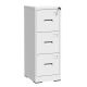 Damodpoy 17.7 in. W 3 Drawer Metal File Cabinet with Lock, White Filing Cabinets, Modern Tool Cases for Home Office