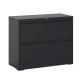 Damodpoy 15.75 in. W 2 Drawer Metal File Cabinet with Lock, Black Filing Cabinets, Modern Tool Cases for Home Office