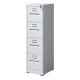 Damodpoy 17.72 in. W 4 Drawer Steel File Cabinet with Lock, White Filing Cabinets, Modern Tool Cases for Home Office