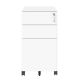 Damodpoy 11.81 in. W 3 Drawer Metal Mobile File Tool Cabinet with Lock, White Filing Cabinets, Tool Cart for Garage, Office, Home