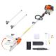 VEVOR Gas Pole Saw, 43CC 2 Stroke Gas Powered Pole Saws with 12 in. Cutting Bar, Trimmer with Rotatable Head, 7.1 to 12 ft.