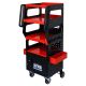 Unbranded 16.9 in. W Tool Cart Whit 4 Level Multi Purpose Trolley for Diagnostics-Black+Red