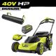 RYOBI 40V HP Brushless 20 in. Cordless Battery Walk Behind Push Lawn Mower with Lawn Striper, 6.0 Ah Battery, and Charger