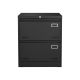 Damodpoy 23.6 in. W 2 Drawer Metal Vertical File Cabinet with Lock, Black Tool Case, Portable Tool Boxes