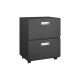 Damodpoy 15.75 in. W 3-Drawer Metal Mobile Tool Cabinet in Black, 5-wheel Tool Carts, Storage Cabinet for Office and Garage