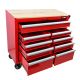 MYWISH 45 in. W x 18 in. D 9-Drawer Red Steel Rolling Tool Cabinet
