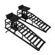 MYWISH Hydraulic Steel Car Service Ramps 5.5 Ton Low-Profile High-Lift Auto Ramps with Support Jack for Garage Repair 2-Pack