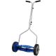 Unbranded 14 in. Push Lawn Mower, Push Reel Lawn Mower, T-style Handle with Cushioned Grip, Blades Heat-treated Alloy Steel, Blue