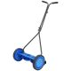Unbranded 16 in. Push Lawn Mower, Push Reel Lawn Mower, T-style Handle with Cushioned Grip, Blades Heat-treated Alloy Steel, Blue