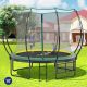 ToolCat 10 ft. Springfree Trampoline-Bungee System, No Gap Design, Safety Net, Rust-Proof Frame for Safe, Quiet Play, Green