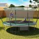 ToolCat 13.9 ft. Springfree Trampoline with No Gap Safety Net, Extra Stability, Bungee System, Green