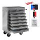 MYWISH 20 in. W x 13 in. D 7-Drawer Silver Steel Rolling Tool Cabinet