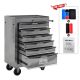 MYWISH 20 in. W x 13 in. D 6-Drawer Silver Steel Rolling Tool Cabinet