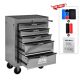 MYWISH 20 in. W x 13 in. D 5-Drawer Silver Steel Rolling Tool Cabinet