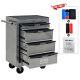 MYWISH 20 in. W x 13 in. D 4-Drawer Silver Steel Rolling Tool Cabinet