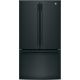 GE - 36 in. Wide 27.0 Cu. Ft. French Door Refrigerator with Internal Water Dispenser - High Gloss Black
