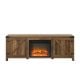 Walker Edison - Modern Farmhouse Barndoor Fireplace TV Stand for Most TVs up to 85