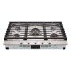 LG - SIGNATURE 36-in Wide Built-In Smart Gas Cooktop with 5 Burners, 24K BTU UltraHeat Dual Burner and LED Illuminated Knobs - Stainless Steel