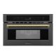 ZLINE - Autograph 30 in. 1.6 cu. ft. Built-in Convection Microwave Oven with Sensor Cooking in Black Stainless w/ Gold Accents - Black Stainless Steel