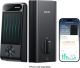 DESLOC - V150 Plus Self-Charging Solar Smart Lock WiFi Keyless Deadbolt with 3D Face Recognition and Fingerprint - Black