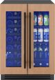 Zephyr - Presrv 24 in. 21-Bottle and 64-Can Dual Zone Panel Ready Wine and Beverage Cooler - Panel Ready + Glass