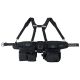 DEAD ON TOOLS Journeyman's Framers Work Tool Belt Tool Storage Suspension Rig with Suspenders and 2 Tool Pouches in Black