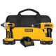 DEWALT 18-Volt NiCd Cordless Drill/Driver and Impact Driver Combo Kit (2-Tool) with (2) Batteries 1.2Ah, Charger and Bag