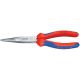 KNIPEX Heavy Duty Forged Steel 8 in. Long Nose Pliers with 61 HRC Cutting Edge and Multi-Component Comfort Grip