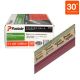 Paslode 3 in. x 0.120-Gauge 30 -Degree Galvanized Ring Shank Paper Tape Framing Nails (2000 per Box)