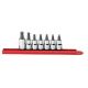 GEARWRENCH 3/8 in. Drive SAE Hex Bit Socket Set with Socket Rail (7-Piece)