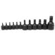 URREA 1/4 in., 1/2 in., & 3/8 in. Drive T10 to T60 Torx Tip Socket Set (12-Piece)
