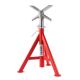 RIDGID 12 in. Pipe Capacity, 28-52 in. Adjustable Vertical Height V Head Pipe Stand with Locking Ring Model VJ-99