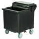 Carlisle 125 lb. 22.25 in. W 4 Swivel Casters Black Insulated Ice Caddy