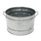 ACHLA DESIGNS 16.25 in. Dia Steel Rustic Round Tub with 2-Side Handles
