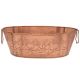 ACHLA DESIGNS Vintage Embossed Oval Tub, 13 in. W Copper Plated