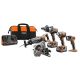 RIDGID 18V Lithium-Ion Cordless 5-Tool Combo Kit with (2) 4.0 Ah Batteries, 18V Charger and Contractor's Bag