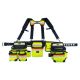 BUCKET BOSS Hi-Visibility 3-Bag Framer's Tool Belt with Suspenders Suspension Rig with 29-Pockets